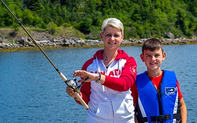 Fishing is great all around Cape Breton Island and great fun for young and old